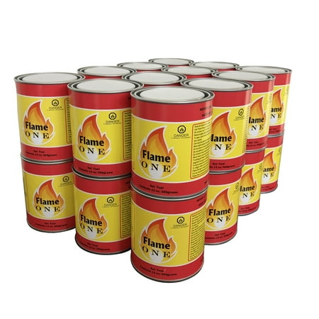 Indoor Gel Fuel Fireplace - Flame One Indoor and Outdoor Premium Gel Fireplace Fuel in 13 Oz Cans (24 Pack)
