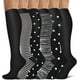thumbnail image 1 of 6 Pares Calcetines de Compresión, Medias de Compresion para Mujer y Hombre, Calcetines de Compresión 15-25 mmHg, Calcetas de Compresion para Sprots, Fútbol, Embarazo, Enfermeras, Médicos, 1 of 5
