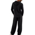 thumbnail image 4 of GrmtClth Men Linen Sets Outfits 2026 Summer Hoodie Clothes Workout Long Pants Button Down Long Sleeve Dressy 2 Piece Sets Black 2XL, 4 of 6