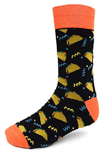 Sock Size 10-13 / Shoe Size 6-12.5 PARQUET Men's Fun Crew Socks Large Dice Black Great Holiday/Birthday Gift 