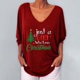 thumbnail image 5 of Christmas Shirts for Women, Red Christmas Gifts, Women's Christmas Sweaters Fun Cute Christmas Tops Long Sleeve V Neck Sweatshirt, 5 of 5