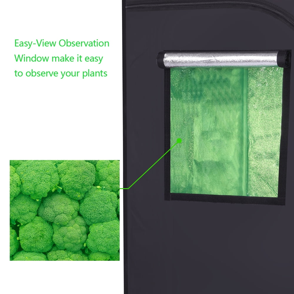 Lowestbest Grow Tent for Plant, Hydroponic Mylar Tent Reflective Garden Growing Dark Room with Observation Window, Indoor Grow Tent Room Lowestbest Grow Tent for Plant, Hydroponic Mylar Tent Reflective Garden Growing Dark Room with Observation Window, Indoor Grow Tent Room