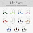 thumbnail image 5 of Linawe Silver Necklace for Women, Choker Necklace Chains Crystal Pendant Dainty Necklace, Green Diamond Moonstone Birthstone Rhinestone Cubic Zirconia Aesthetic Jewelry, 5 of 5