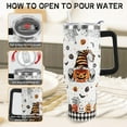 thumbnail image 6 of Halloween Tumbler with Handle 40 oz Gnomes Bats Pumpkin Ghost Coffee Travel Mug Stainless Steel Goth Spider Web Insulated Cups Cute Halloween Decor Gifts, 6 of 6
