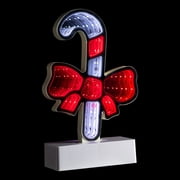 Northlight LED 3D Candy Cane with Bow Christmas Infinity Mirror - 8