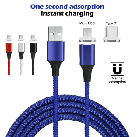AGPtek 3.0A Magnetic Micro USB Charging Cable Fast Charger Adapter for Android Samsung LG HTC HUAWEI - (Best Magnetic Micro Usb Cable)