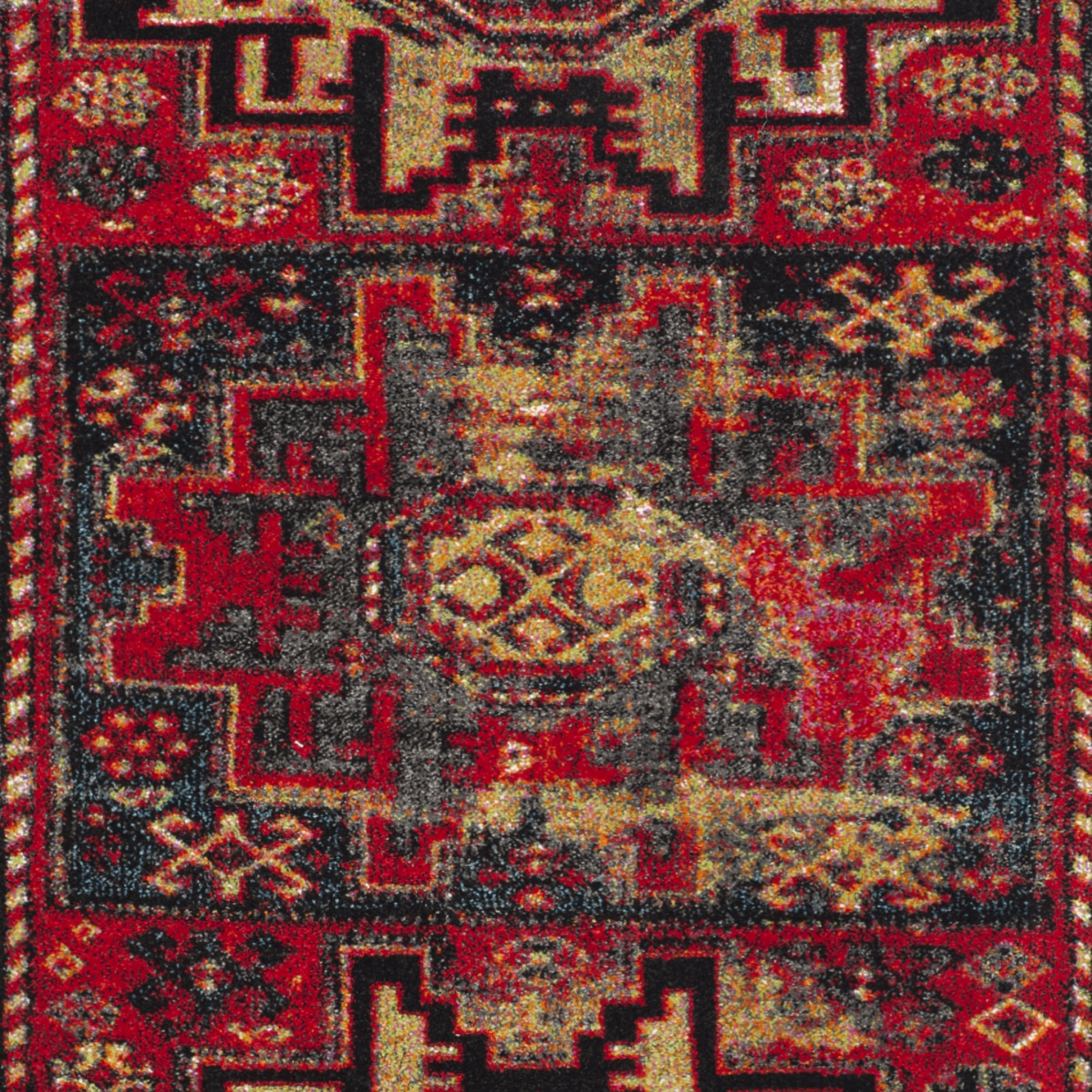 SAFAVIEH Vintage Hamadan Edin Traditional Area Rug, Red/Multi, 10'6" x 14'
