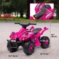 thumbnail image 3 of Qaba Quad pour Enfants 6V avec Musique, avant, pour Tout-Petits de 2 à 6 Ans, Rose, 3 of 10