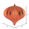 thumbnail image 3 of Vickerman N151271DMV 5,7 Pouces Corail Mat Ornement d'Oignon de Perceuse - 3 par Sac, 3 of 3