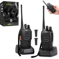 thumbnail image 1 of Raganet, 2 Radios de Comunicación Inalámbrica de Largo Alcance, Walkie Talkies con Baterias Recargables, Bases de Carga y Manos Libres, Rango de frecuencia: 400-470 MHz; 16 Canales, 1 of 9