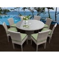 thumbnail image 4 of Florence 60 Inch Outdoor Patio Dining Table with 8 Armless Chairs-Color:Beige, 4 of 7