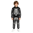thumbnail image 2 of REDARER Kids Skeleton Print Hoodie Jogger Pants 2 Piece Outfit Halloween Cosplay Tracksuit for Trick or Treat Daily Wear Party,7-8 Years, 2 of 4