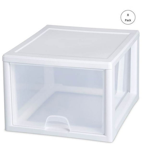 Sterilite Adult 12 Inch LP Vinyl Records Stacking Plastic Storage Box