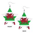 thumbnail image 2 of Leather Earrings Dangle For Women Welsh Flag Trendy Star Earrings Lightweight Fashion, 2 of 6