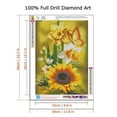 thumbnail image 6 of Sunflowers Diamond Art Kits for Adults Beginners, 5D DIY Butterfly Diamond Art Kits Crafts, Flower Diamond dots Gem Art,Home Wall Decor 12 X 16 Inch, 6 of 7