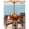 thumbnail image 2 of Outdoor Tablecloth with Umbrella Hole and Zipper, White Pumpkin Fall Square Table Cloth 54x54 Inch Waterproof Tablecloth, Thanksgiving Maple Leaves Farmhouse Picnic Table Cover for Patio Camping, 2 of 7