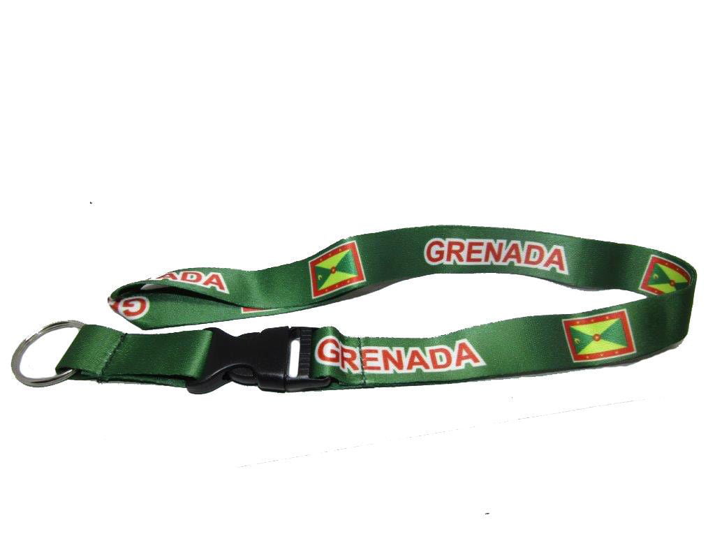 32" Montserrat Country Flag Lanyard With Detachable Key Ring 