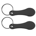 thumbnail image 1 of ADDHAT 2Ud Tokens Llaveros Para De Compra Fabricados En Inoxidable Negro Portátil, 1 of 8