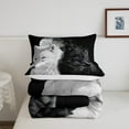 thumbnail image 5 of Black and White Wolf Comforter Set for Wolf Lovers Bedding Sets Full, Moon Wolves Design Bed Comforter Set Adults 3D Digital Animal Duvet Set Soft Microfiber Quilt for All Season, 5 of 6