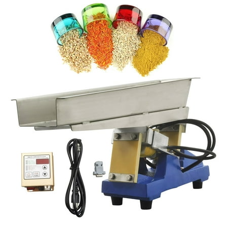 

INTBUYING Mini Vibrating Feeder Electromagnetic Vibratory Conveyor Screen Machine