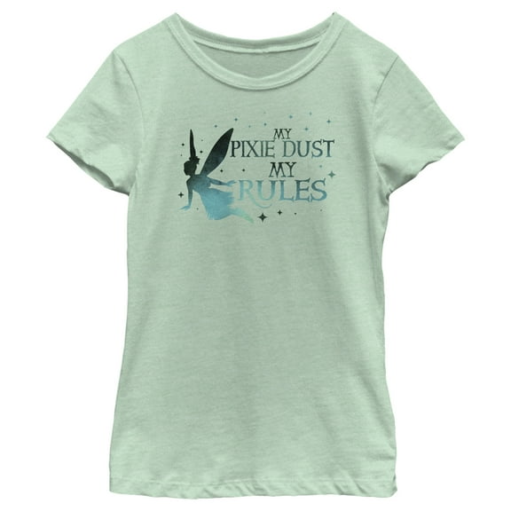 Girl's Peter Pan & Wendy Tinker Bell My Pixie Dust My Rules  Graphic Tee Mint X Large