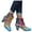 Multicolor, variant on Heeled Ankle Boots for Women Retro Boho Low Heel Booties Pointed Toe Dressy Short Boots