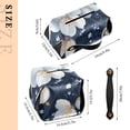 thumbnail image 2 of Simple White Flowers Tissue Box Cover Leather Square Rectangle Tissue Box Holder for Bathroom Living Room Desk Office Decor, 2 of 7