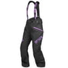 FXR Womens Fresh Snowmobile Pants Thermal Flex Insulated Black Lilac Snow Bibs - 4 210303-1087-04