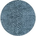 thumbnail image 2 of Unique Loom Kamala Washable Collection Area Rug - Animal print (7' 10" Round Navy Blue/Ivory), 2 of 8