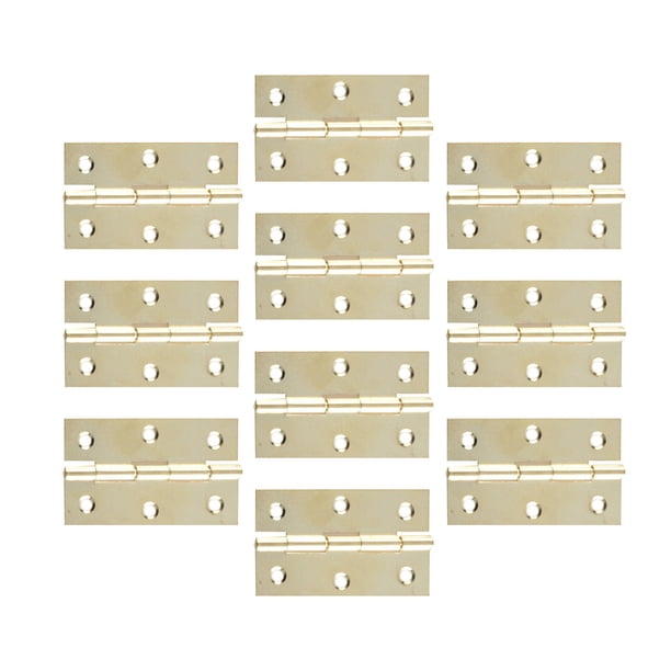 Lote De 20 Bisagras De Puerta 104x104x2mm – Color Amarillo Galvanizado, Resistente, Hechas En Alemania