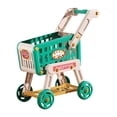 thumbnail image 3 of Carrito de compras para niños, carrito de supermercado, juguete de simulación creativo para niños pequeños. verde, 3 of 9
