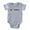 Heather Gray, variant on - Row Rw Heart - Cute Infant Baby Football Bodysuit