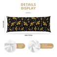 thumbnail image 3 of Picia Hohey Bee Golden Embroidery Body Pillow Cover - Super Soft Microfiber 20x54 Body Pillow Case - Envelope Closure, Wrinkle, Stain Resistant Body Pillow Cover,Elegant Bedding, 3 of 8