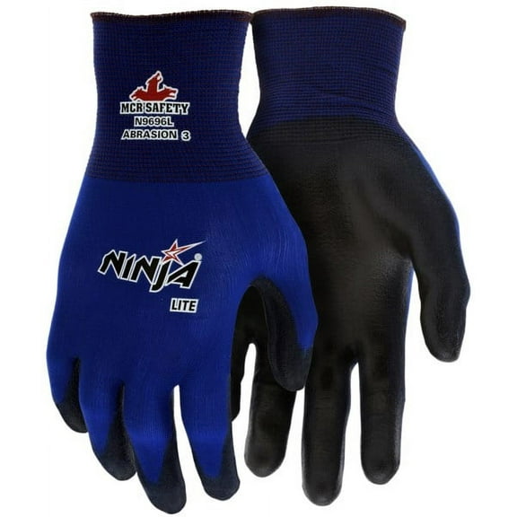 MCR Safety Unisex Ninja Lite Work Gloves Black/Blue -  N9696