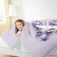 thumbnail image 4 of Manfei Purple Groovy Floral Full Size Comforter Sets for Teens, Princess Fashion Bedding Comforter Set, Female Perfume Bag Reversible Bedding Sets, Luxury Bedroom Decor, 3 Pieces, 4 of 8