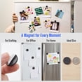 thumbnail image 3 of 50 Pcs Adhesive Magnets for Crafts Refrigerator Magnets Small Round Fridge Magnets Strong Fridge Magnets for Kitchen, Cabinet, Whiteboard Supplies, 0.59 Inch Black, 3 of 5