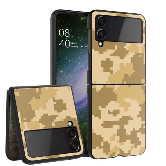 ANJ  Hard Protective Printed Case Cover Compatible with Samsung Galaxy Z Flip 4 - Digital Desert Camo