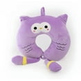 thumbnail image 5 of Mango Steam 19" Animal Travel Pillow with Waving Ears - Soft Plush Neck Support for Kids - Owl, Purple, 5 of 7