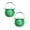 Green*2, variant on 8-Inch Green Plastic Cauldron Kettle – Witch Bucket for Halloween, St. Patrick's Day, and Party Table Centerpiece