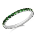 thumbnail image 3 of Emerald Eternity Band Micro Pave Emerald Eternity Band Available as 14k Rose Gold, White Gold or Yellow Gold 1.5MM emerald Band, 3 of 3