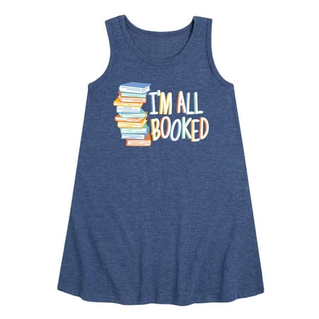

Instant Message - I m All Booked - Toddler and Youth Girls A-line Dress