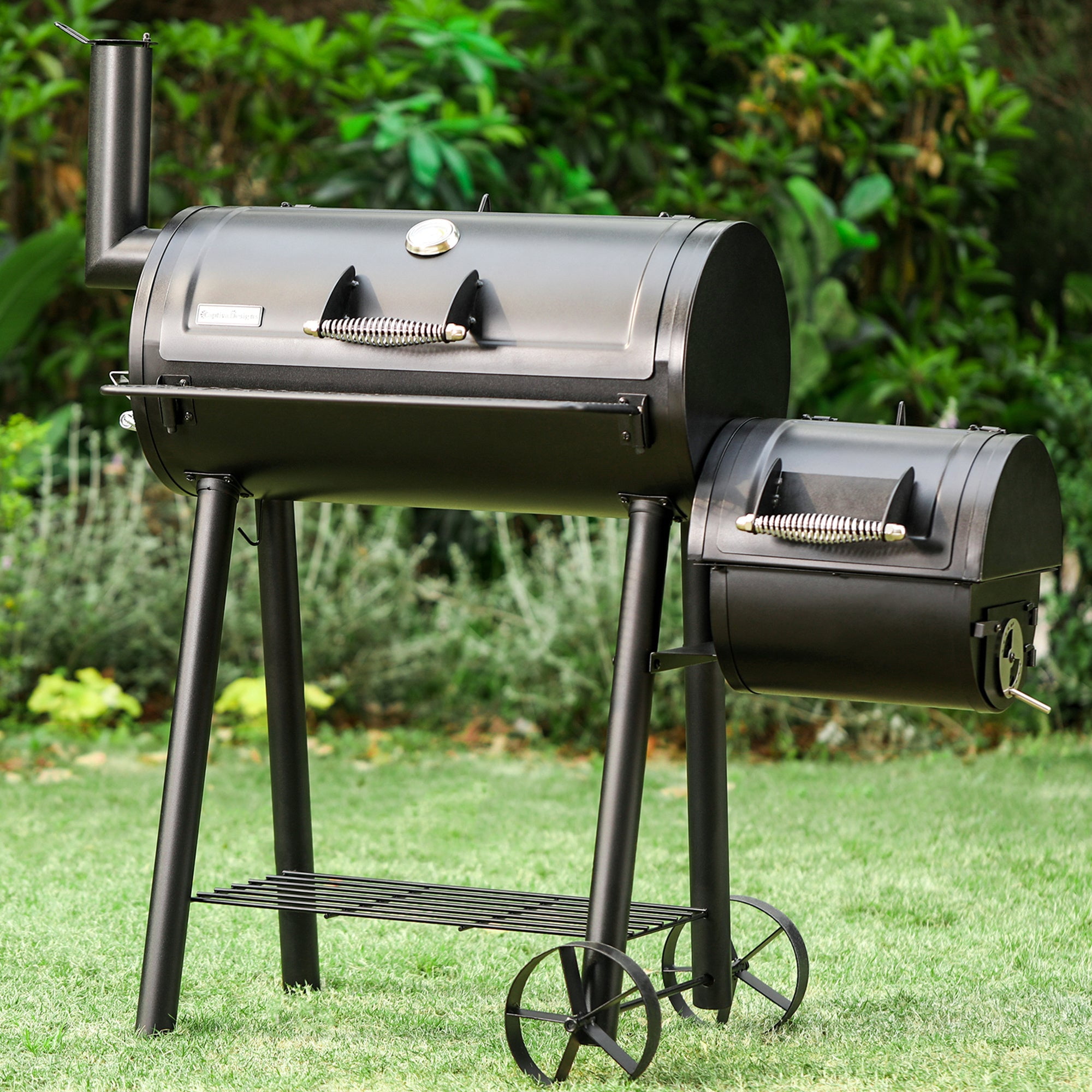 detekterbare Specialisere Mantle Sophia & William Portable BBQ Charcoal Grill with Offset Smoker, Black -  Walmart.com