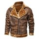 thumbnail image 1 of Chaqueta acolchada de algodón para exteriores para motocicleta, de piel cálida y acolchada, de talla grande, de estilo europeo y americano, para hombre, 1 of 5