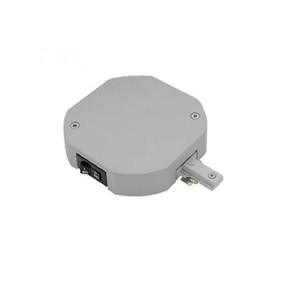 THL-HLE-1/2A-BN-WAC Limited-Accessory - 6.57 Inch 0.5A H Track Live End Connector Current Limiter with Switch-Brushed Nickel Finish