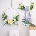 thumbnail image 5 of Wreath Sash for Front Door, Wreath Satin Sash Garland Ribbon Accessories, Wave WreathSash for Front Door Holiday, for Wreaths Yard Doorway Indoor Outdoor Bow Bridal Shower Home Decor, Purple, 5 of 6
