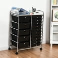 thumbnail image 2 of Topbuy Rolling 15-Drawer Organizer Cart,Rolling cart/W Wheels Black, 2 of 7