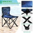 thumbnail image 4 of 600D Oxford Camping Chair Portable Foldable Chair Supports 220 lbs for Picnic, Fishing, Backpacking Blue Rose Pattern, 4 of 8