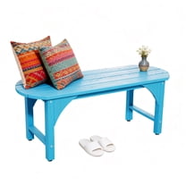 Minimalist HIPS Outdoor Bench - Backless Design with Slat Seat for Patio，Park，Lounge