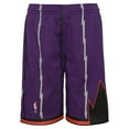 thumbnail image 2 of Youth Mitchell & Ness Purple Toronto Raptors Hardwood Classics Swingman Shorts, 2 of 5