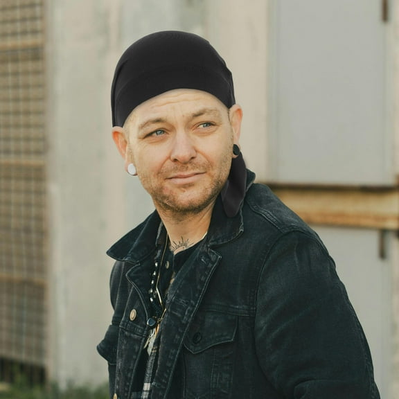 HEANUJJ Black Hair Drying Cap Long Tail Bonnet Soft Stretchy Turban Headscarf for Everyday Use